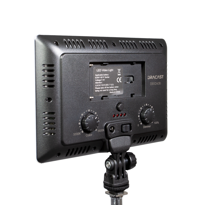 Dracast X Series LED240 Bi-Color On-Camera Mini Video Light (15W)