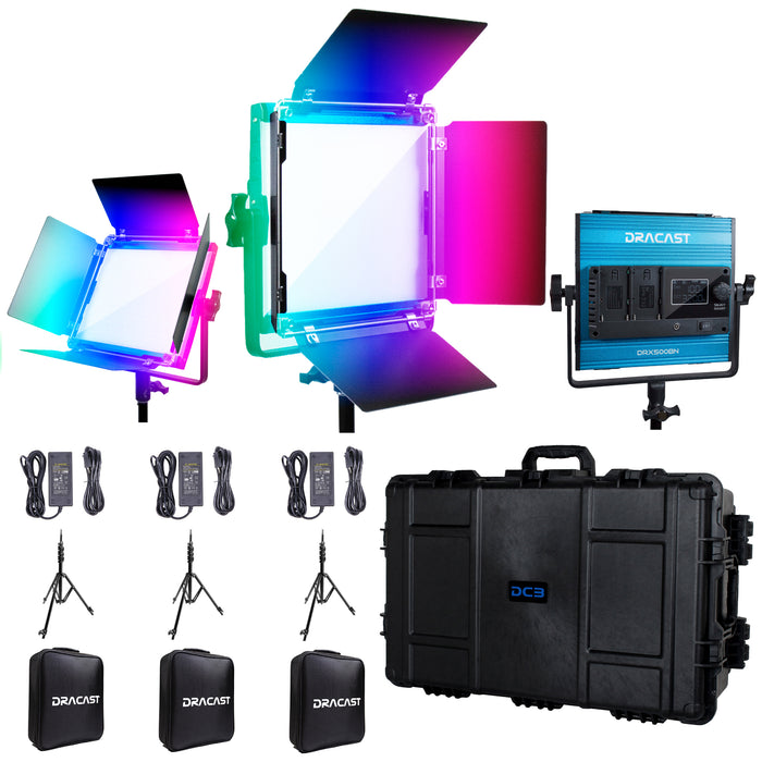 Dracast X Series LED500 RGBWW 3er Licht-Set