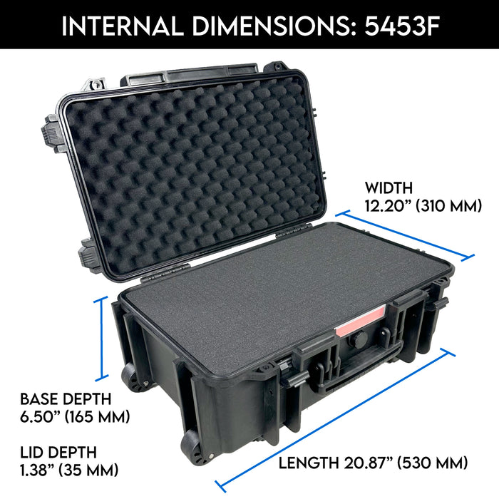 DCB 5453F waterproof protective case with foam