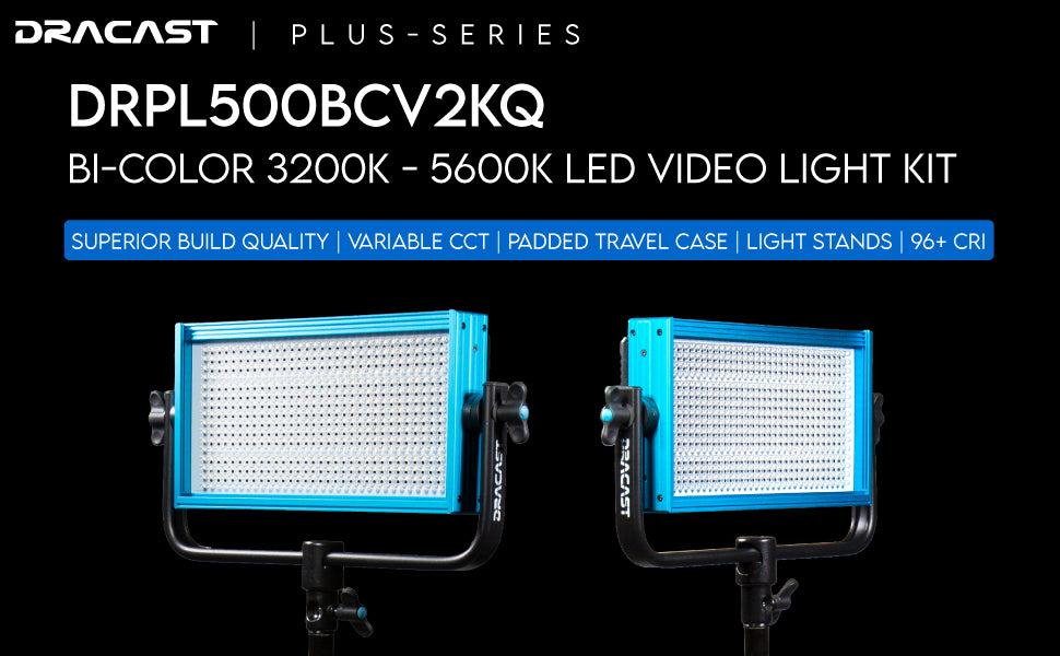 Dracast Plus Series LED500 - Bi-Color 2er Licht-Set