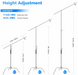 NEEWER 320cm Pro Hochleistungs C-Ständer aus 100% Edelstahl mit Auslegerarm