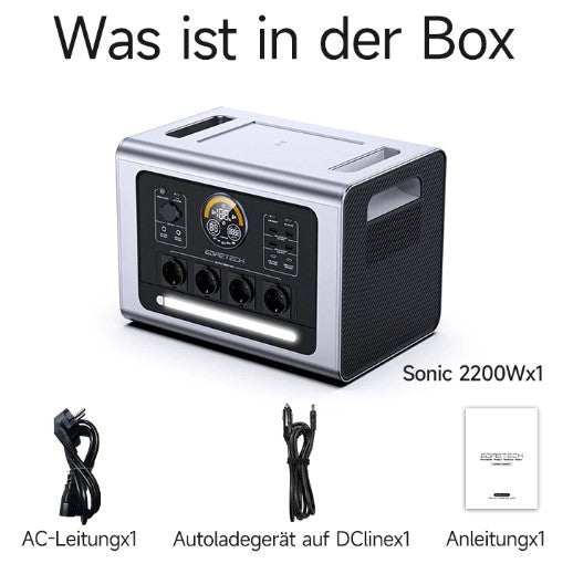 Egretech Sonic 2200W - starke Powerstation mit 2200Wh Kapazität