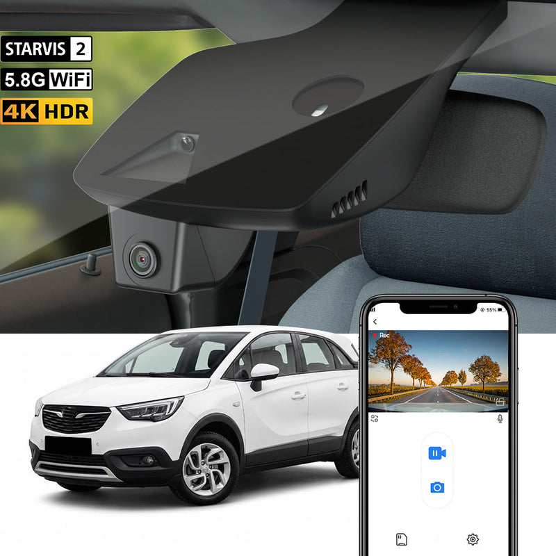 FITCAMX Dashcam für Opel Crossland X und Crossland 2017-2024 (Linkslenker)