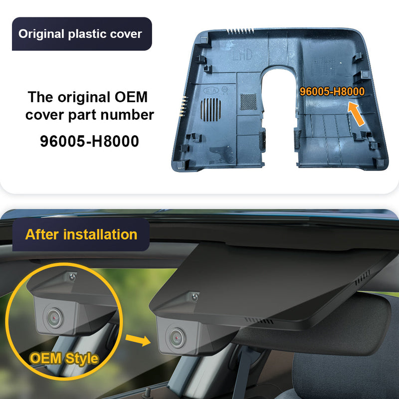 FITCAMX Dashcam für Kia Rio 2017-2020, Kia Stonic 2017-2021 (Spiegelabdeckung Teilenummer 96005-H8000)