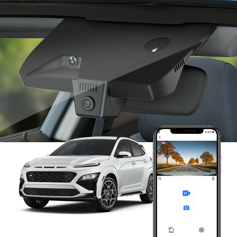 FITCAMX Dashcam für Hyundai Kona, N, Electric, 2021-2023 (Spiegelabdeckung Teilenummer 96030-J9020)