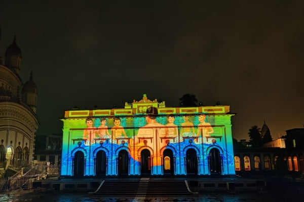 Projection Mapping auf einer Fassade